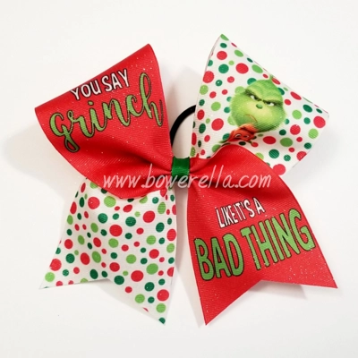 You Say Grinch Like It's A Bad Thing Christmas Bow