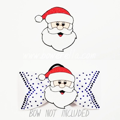 Santa Face 3-D Bow Center Wrap