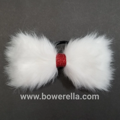 Faux Fur Christmas Bow