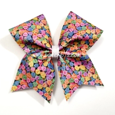 Candy Hearts Valentine Cheer Bow