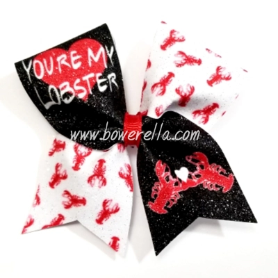 Youre My Lobster Valentine Cheer Bow