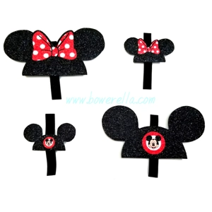 Mouse 3-D Hat Bow Center Wrap
