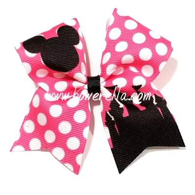 Pink Polka Dot Mouse Bow