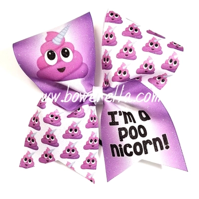 I'm A Poonicorn Unicorn Cheer Bow