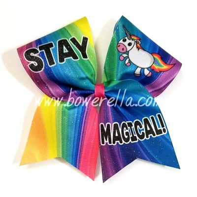 Stay Magical Unicorn Cheer Bow