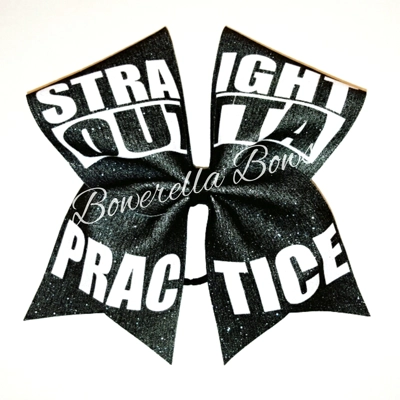 Straight Outta Practice Cheer Bow