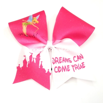 Dreams Can Come True TInkerbell Cheer Bow