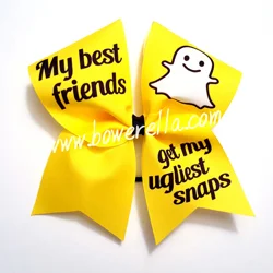 My Best Friends Get My Ugliest Snaps Cheer Bow