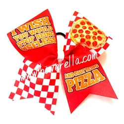Start Being Pizza Cheer Bow