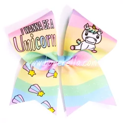 I Wanna Be A Unicorn Cheer Bow