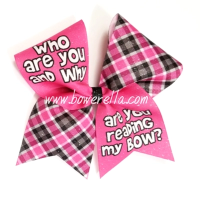Who Are You And Why Are You Reading My Bow Cheer Bow