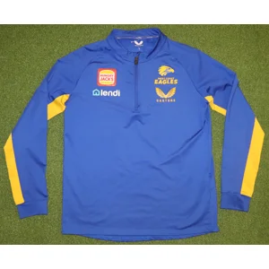 West Coast Eagles 2021 Player Issue 1/4 Zip Training Jumper - Large