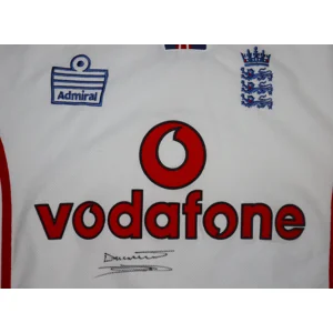 England Cricket 2003-05 Signed Player Worn Training Shirt - GOUGH - Medium