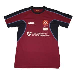 Northants Cricket PLAYER ISSUE Training Shirt - Greame White - Small (bx7)