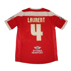 Newport County 2014-15 Match Worn Away Shirt - LAURENT - Large (h7)