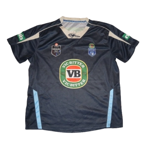 New South Wales Blues 2015 State of Origin PLAYER WORN Training Shirt - XXL