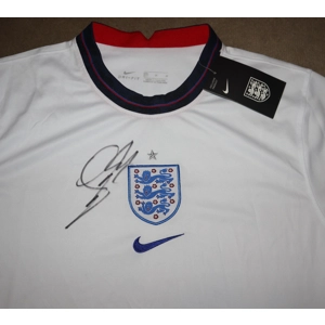 England 2020-22 Signed Home Shirt - DIER -Medium (z1)