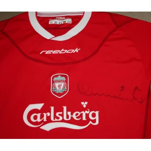 Liverpool 2002-03 Home Shirt Harry Kewell Signed - Y12