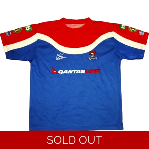Newcastle Knights 2003 PLAYER WORN Training Shirt - Large (bx01)