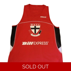 St Kilda Saints 2005 PLAYER WORN Training Singlet - Large (bx01)