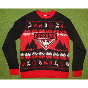 Essendon Bombers Christmas Jumper - Large