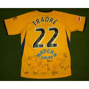 Gold Coast United 2009-10 Signed MATCH WORN Home Shirt - TRAORE - Small