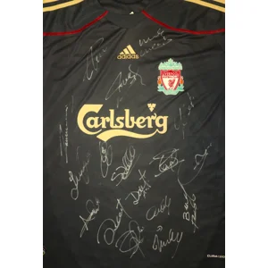 Liverpool 2009-10 Fully Signed Away Shirt - TORRES - Medium