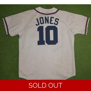 MLB Atlanta Braves 2009-12 Away Jersey - JONES - Large