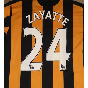 Hull CIty 2008-09 Match Worn Home Shirt - ZAYETTE - Large (bx08)