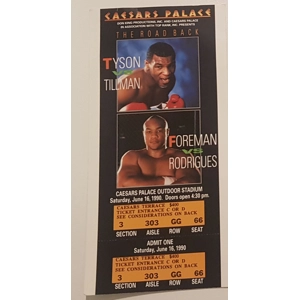 0BOX - Mike Tyson v Henry Tillman Ticket (1990)