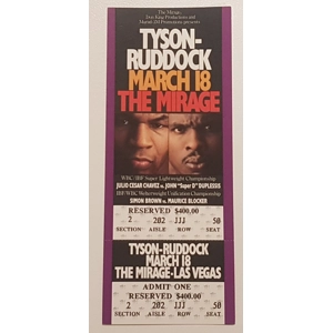0BOX - Mike Tyson v Razor Ruddock Original Ticket (1991)