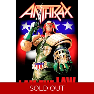ANTHRAX TEXTILE POSTER: I AM THE LAW