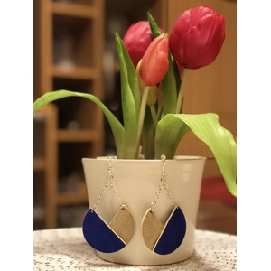 Lea earrings - blue-gold