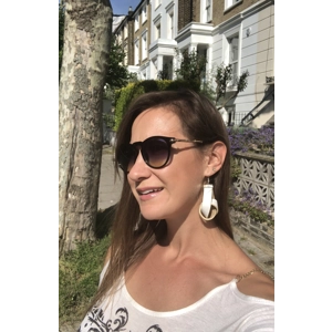 Alexa earrings (big) - white-gold