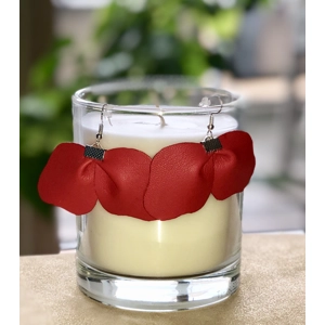 Belle earrings - red