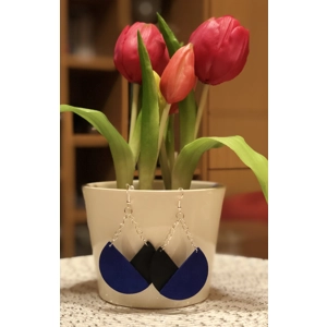 Lea earrings - black-blue