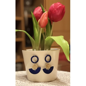 Nicole earrings - blue-gold