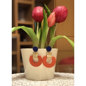 Serena earrings - orange-blue