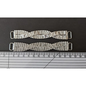 12.5cm Long Twist 3row Sparkling Rhinestone Bikini Connect..