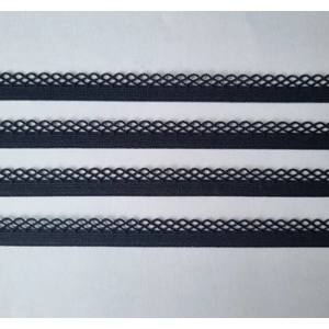 10mm Black Mesh Edge Elastic