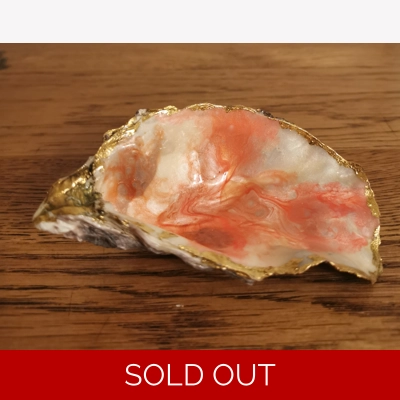 Oyster shell trinket dish
