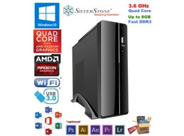 MSI HPTC Slim PC AMD Quad Core 3.6ghz, Radeon / NVidia, Win 10 / 11