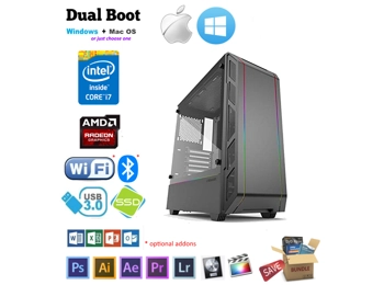 Phanteks Intel i7 (6-Core) 32GB* Radeon / NVD SSD, Mac Pro, Win Hackintosh