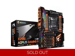 Gigabyte X299 AORUS Gaming 9 RGB Fusion, Triple M.2, USB 3.1, LGA 2066