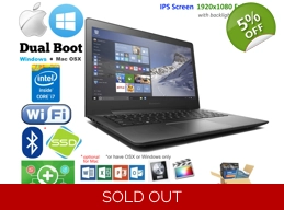 Lenovo S41 FHD Intel Core i7-5500U 8GB* Win Mac OS Hackintosh