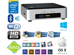 Intel NUC Hackintosh Intel Core i3 16GB*, SSD WiFi BT Mac Mini Win