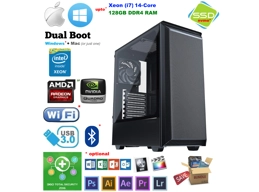 Asus Xeon V3 14-Core, 64GB, HDD + SSD, Win Mac Hackintosh