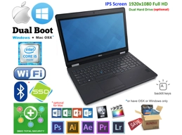 Dell 14.1 E5470 Core i5-6300U 32GB* HDD+SSD Win / OSX Hackintosh