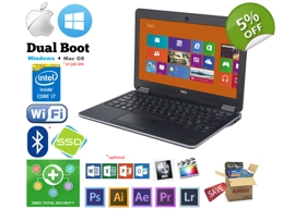 Dell 12.5 E7240 Core i7-4600U 8GB SSD Win / OSX Hackintosh