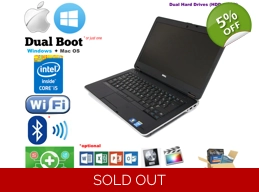 Dell E6540 HD Intel i7-4800MQ 16GB HDD+SSD Windows Mac Hackintosh